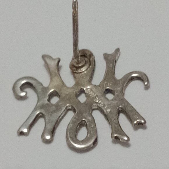 Vintage Artisan Sterling Silver Abstract Modernist Earrings - Picture 10 of 12